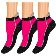 Носки для девочек ХОХ 3-SPD-12 цв. черный; розовый; серый р. 38