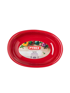 Форма для запекания Supreme Red овальная 31см керамика Pyrex