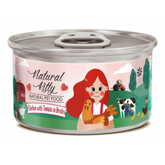 Влажный корм Pettric Natural Kitty курица с томатами в бульоне для кошек 80 г