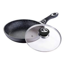 Сковорода с крышкой и антипригарным покрытием non-stick под мрамор 24 см, MC-6285 Mercury