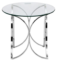 Журнальный столик Garda Decor GY-ET7747 GRD_3052 60х60х55 см, хром/прозрачное стекло