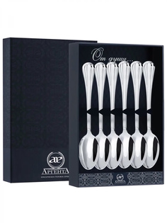 Набор чайных ложек Меридиан (6 пр.) + футляр АргентА