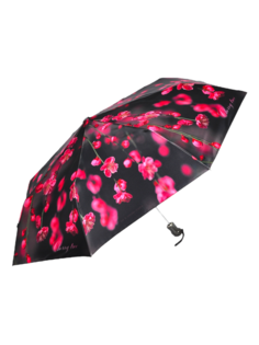 Зонт женский ZEST 83744 черно-розовый