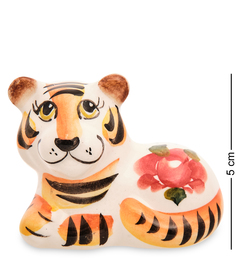 ГЛ-772 Фигурка "Тигренок Серж" цв. (Гжельский фарфор)