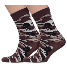 Комплект носков унисекс ХОХ 2-XF коричневых; бежевых; черных 29