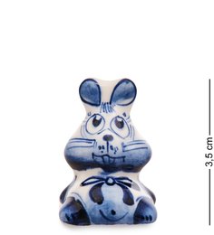 ГЛ-723 Фигурка "Зайчонок" (Гжельский фарфор)