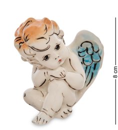 ГЛ- 24 Фигурка "Ангелочек" цв. (Гжельский фарфор)