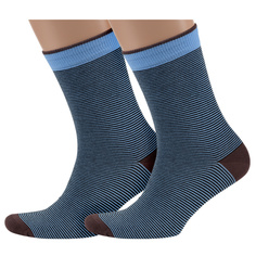 Комплект носков унисекс ХОХ 2-XF синих; коричневых 29