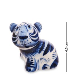 ГЛ-687 Фигурка "Тигр" (Гжельский фарфор)