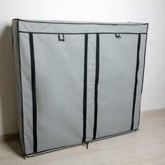 Полка для обуви двойная, 6 ярусов, 118×30×120 см, цвет серый No Brand