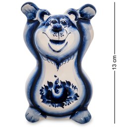 ГЛ-229 Фигурка "Медведь" (Гжельский фарфор)