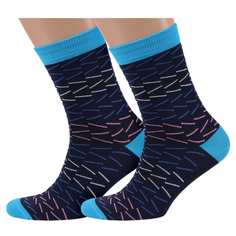Комплект носков унисекс ХОХ 2-XF синих; бирюзовых 29