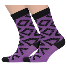 Комплект носков унисекс ХОХ 2-XF фиолетовых; черных 29