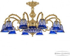 Подвесная люстра Verona 72209P/10/250 G P2 D Clear-Blue/H-1I Bohemia