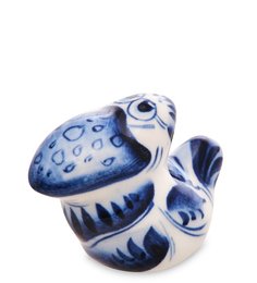 ГЛ-728 Фигурка "Ворона" (Гжельский фарфор)