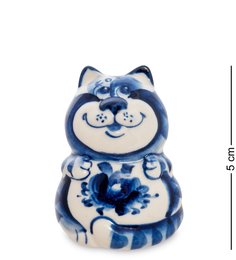 ГЛ-521 Фигурка "Кот-Валидол" (Гжельский фарфор)
