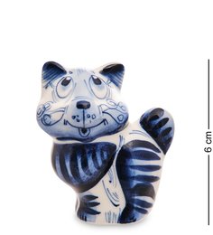 ГЛ-708 Фигурка "Кот" (Гжельский фарфор)