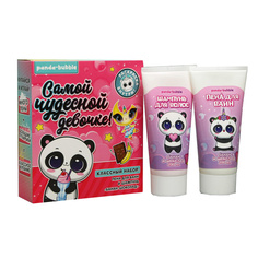 Набор детский Самой чудесной девочке: пена для ванн,шампунь 200 мл, аромат банан и шоколад Чистое счастье