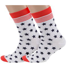 Комплект носков унисекс ХОХ 2-XF белых; красных; синих 29