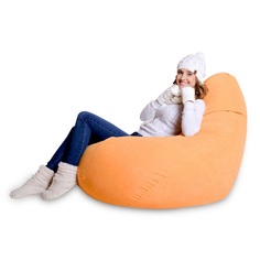Кресло-мешок «Велюр оранжевый» L No Brand