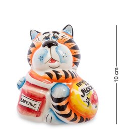 ГЛ-350 Фигурка "Кот-Сластена" цв. (Гжельский фарфор)