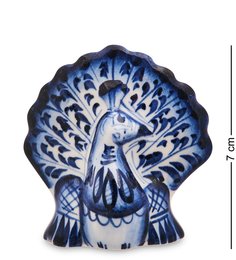 ГЛ-700 Фигурка "Павлин" (Гжельский фарфор)