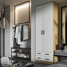 Шкаф ЭРА ДУЭТ Дуб вотан/белый гладкий ПЭ7189 ERA