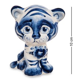 ГЛ- 25 Фигурка "Тигренок Арни" (Гжельский фарфор)