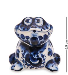 ГЛ-694 Фигурка "Лягушка" (Гжельский фарфор)