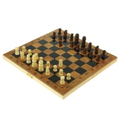 Набор настольных игр 3 в 1 Шашки, шахматы, нарды No Brand