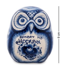 ГЛ-375 Фигурка "Сова-Софья" (Гжельский фарфор)