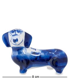 ГЛ-273 Фигурка "Такса Тези" (Гжельский фарфор)