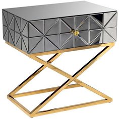 Тумба с матовой зеркальной отделкой Размер: 60*60*40 см Garda Decor