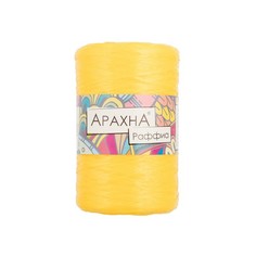 Вязание Пряжа ARACHNA Raffia 100% полипропилен 5 шт. х 50 г 200 м цв. №15 желтый Raffia-№1