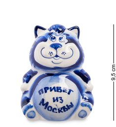 ГЛ-361 Фигурка "Кот Мультик" (Гжельский фарфор)