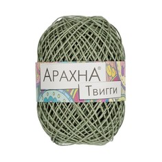 Вязание Пряжа ARACHNA Twiggy 100% целлюлоза 5 шт. х 50 г 80 м цв. №09 полынь Twiggy-№09 п