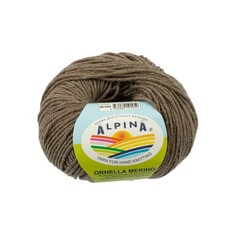 Вязание Пряжа ALPINA ORNELLA MERINO 10 шт. х 50 г шт. в упак. цвет №500 св.коричневый ORN
