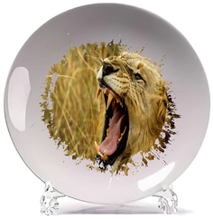 Тарелка CoolPodarok Оскал льва
