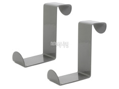Двухсторонний крючок для дверей и шкафов Gromell Stur (2 шт) Grey 77M07027 No Brand