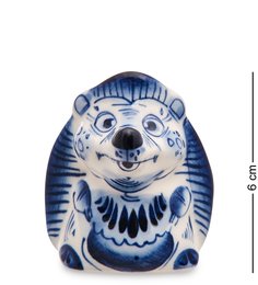 ГЛ-757 Фигурка "Ежик" (Гжельский фарфор)