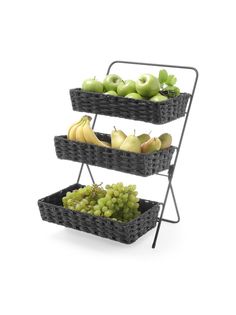 Стеллаж с 3 плетеными корзинами, 350x215x(H)600 мм, HENDI, 426272 No Brand
