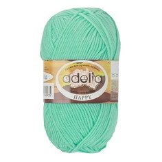 Вязание Пряжа ADELIA HAPPY 10 шт. в упак. цвет мятный HAPPY-17 128 м от