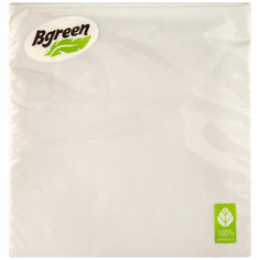 Салфетки бумажные Bulgaree Green белые 3 слоя 33х33 см 20 штук Bgreen