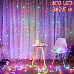 Светодиодная гирлянда Шторка 400 LED, 3х2.5 м (Цвет: Разноцветный ) Ripoma