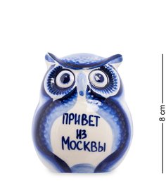 ГЛ-383 Фигурка "Совенок" (Гжельский фарфор)
