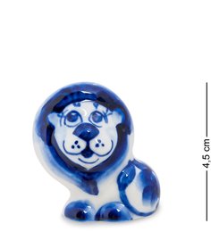ГЛ-218 Фигурка "Львенок" (Гжельский фарфор)