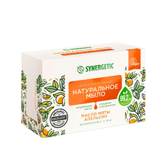 Мыло туалетное Synergetic масло мяты и апельсин, натуральное1 шт