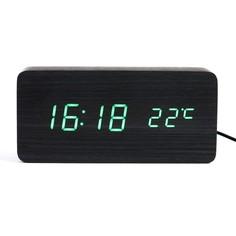 Настольные электронные часы Цифра-Т, термометр, зеленая индикация No Brand
