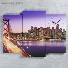 Часы настенные модульные Мост Золотые Ворота, 60 × 80 см Сюжет