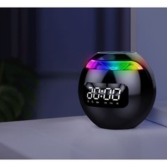 Часы настольные электронные, белая индикация, 8.5 х 7.5 х 7.5 см No Brand